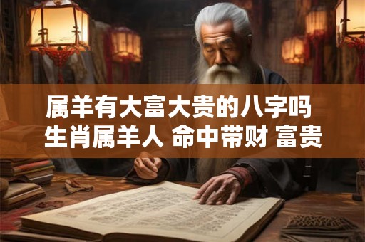 属羊有大富大贵的八字吗 生肖属羊人 命中带财 富贵一生