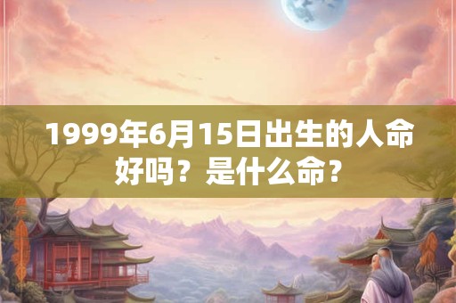 1999年6月15日出生的人命好吗？是什么命？