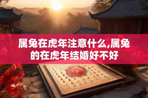 属兔在虎年注意什么,属兔的在虎年结婚好不好