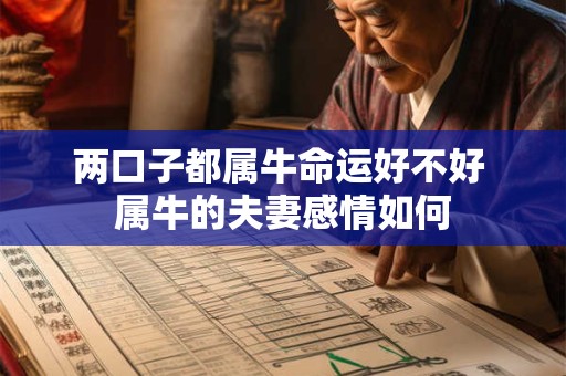 两口子都属牛命运好不好 属牛的夫妻感情如何