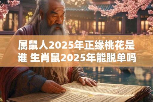 属鼠人2025年正缘桃花是谁 生肖鼠2025年能脱单吗