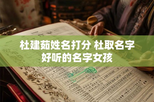 杜建茹姓名打分 杜取名字好听的名字女孩
