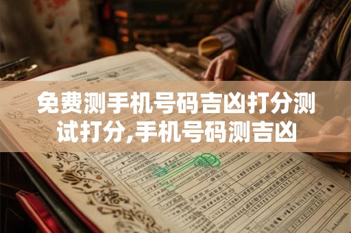 免费测手机号码吉凶打分测试打分,手机号码测吉凶
