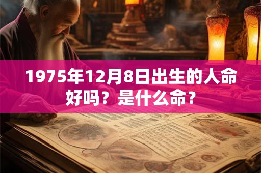 1975年12月8日出生的人命好吗？是什么命？