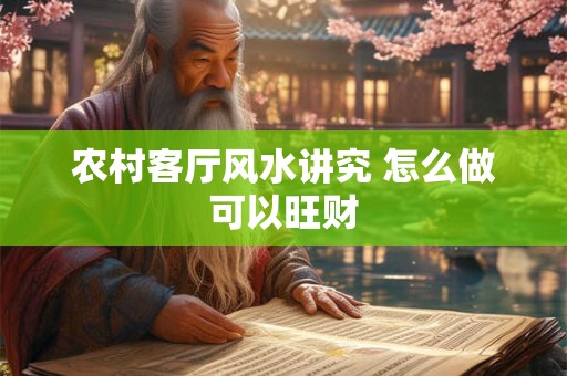 农村客厅风水讲究 怎么做可以旺财