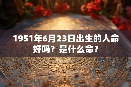 1951年6月23日出生的人命好吗？是什么命？