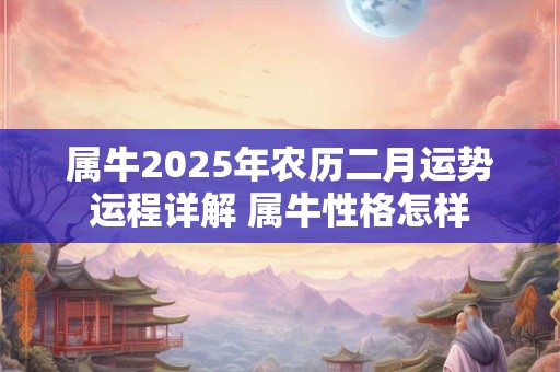 属牛2026年农历二月运势运程详解 属牛性格怎样