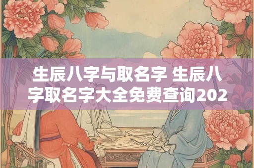 生辰八字与取名字 生辰八字取名字大全免费查询2025