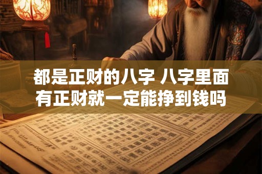 都是正财的八字 八字里面有正财就一定能挣到钱吗