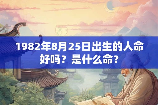 1982年8月25日出生的人命好吗？是什么命？