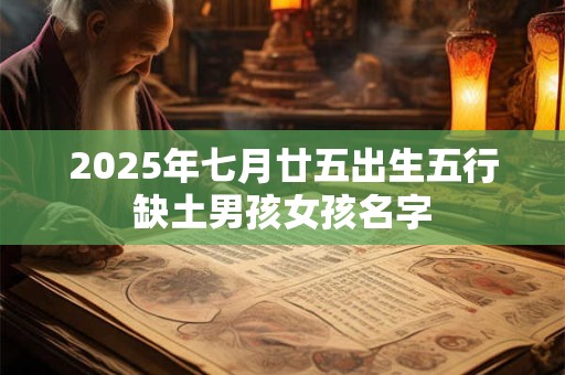2025年七月廿五出生五行缺土男孩女孩名字
