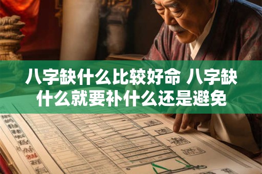 八字缺什么比较好命 八字缺什么就要补什么还是避免