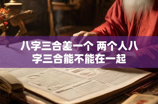 详细阅读:八字三合差一个 两个人八字三合能不能在一起 八字三合差一个 两个人八字三合能不能在一起