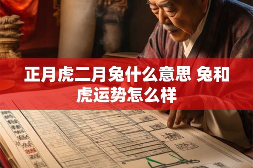 正月虎二月兔什么意思 兔和虎运势怎么样