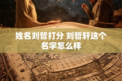 姓名刘哲打分 刘哲轩这个名字怎么样