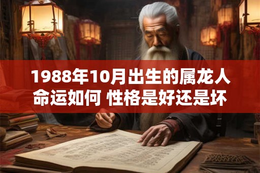 1988年10月出生的属龙人命运如何 性格是好还是坏 1988年10月出生的属龙人命运如何 性格是好还是坏