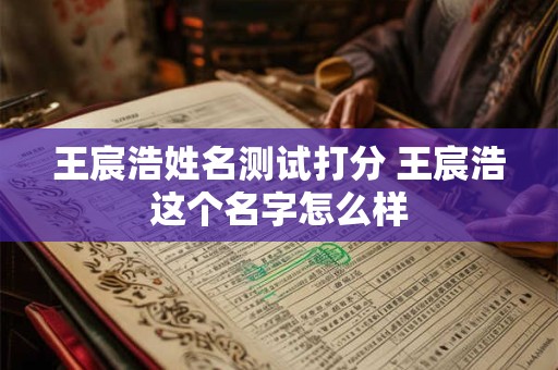 王宸浩姓名测试打分 王宸浩这个名字怎么样