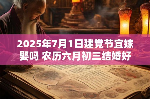 2025年7月1日建党节宜嫁娶吗 农历六月初三结婚好不好