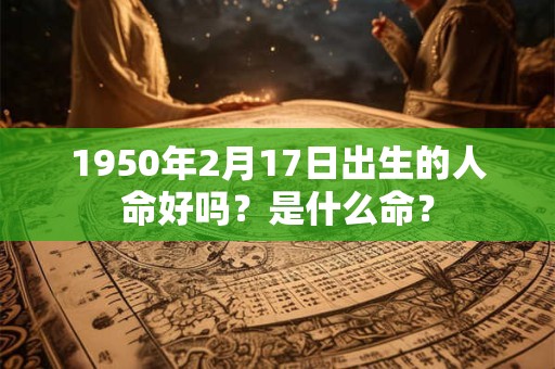 1950年2月17日出生的人命好吗？是什么命？