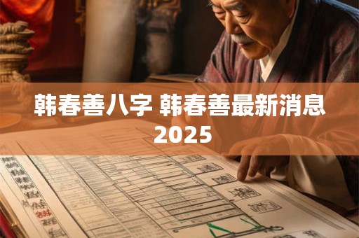 韩春善八字 韩春善最新消息 2025