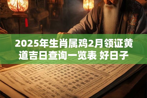 2025年生肖属鸡2月领证黄道吉日查询一览表 好日子查询
