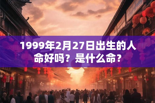 1999年2月27日出生的人命好吗？是什么命？