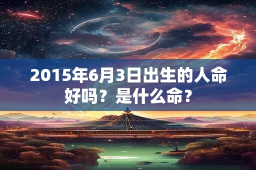 2015年6月3日出生的人命好吗？是什么命？
