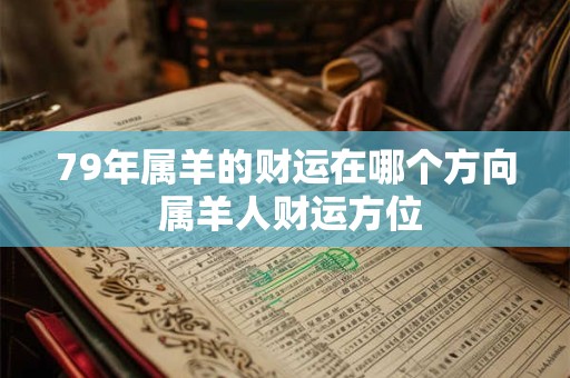 79年属羊的财运在哪个方向 属羊人财运方位