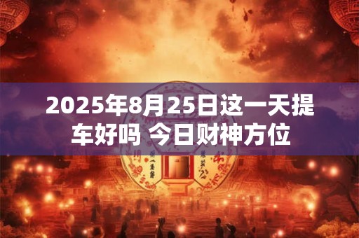 2026年8月25日这一天提车好吗 今日财神方位
