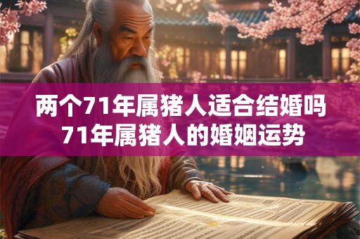 两个71年属猪人适合结婚吗 71年属猪人的婚姻运势 两个71年属猪人适合结婚吗 71年属猪人的婚姻运势