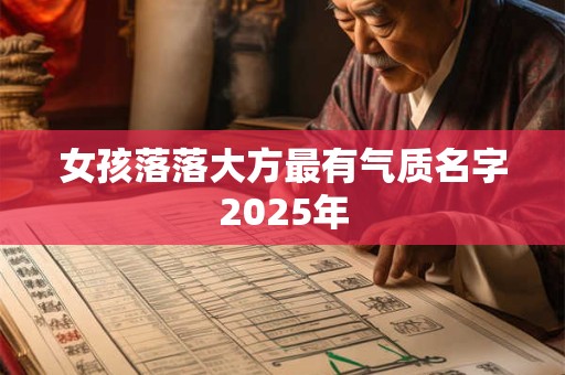 女孩落落大方最有气质名字2025年 女孩落落大方最有气质名字2025年