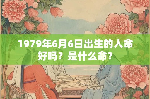 1979年6月6日出生的人命好吗？是什么命？