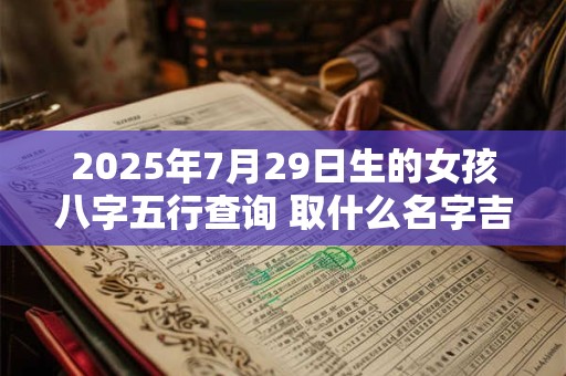 2025年7月29日生的女孩八字五行查询 取什么名字吉利