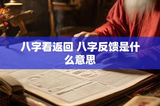 八字看返回 八字反馈是什么意思