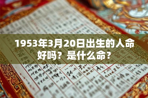 1953年3月20日出生的人命好吗？是什么命？