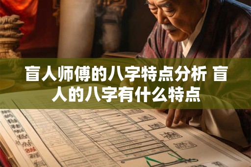 盲人师傅的八字特点分析 盲人的八字有什么特点
