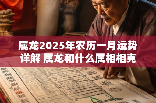 属龙2025年农历一月运势详解 属龙和什么属相相克
