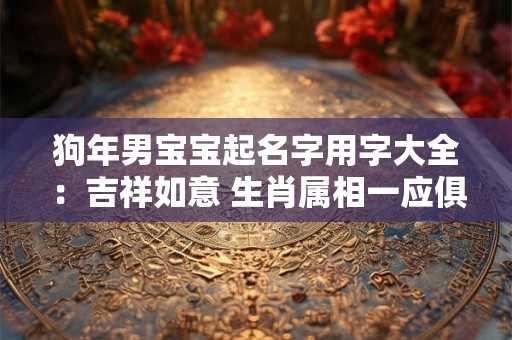 狗年男宝宝起名字用字大全：吉祥如意 生肖属相一应俱全！