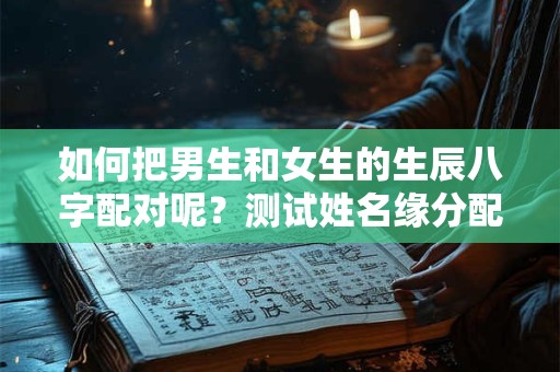 详细阅读:如何把男生和女生的生辰八字配对呢?测试姓名缘分配对 如何把男生和女生的生辰八字配对呢?测试姓名缘分配对
