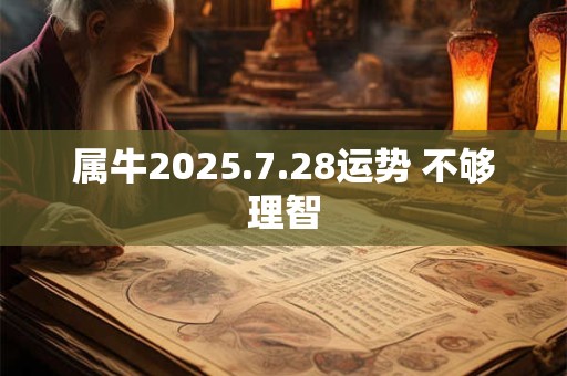 属牛2025.7.28运势 不够理智