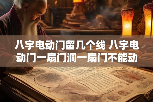 八字电动门留几个线 八字电动门一扇门洞一扇门不能动怎么回事