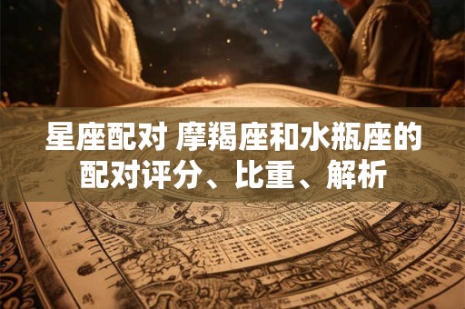 星座配对 摩羯座和水瓶座的配对评分、比重、解析