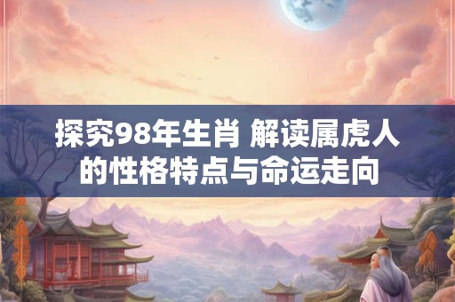 探究98年生肖 解读属虎人的性格特点与命运走向