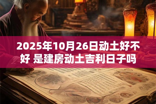 2025年10月26日动土好不好 是建房动土吉利日子吗