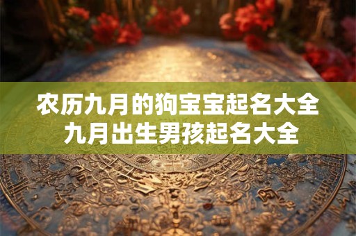 农历九月的狗宝宝起名大全 九月出生男孩起名大全 农历九月的狗宝宝起名大全 九月出生男孩起名大全