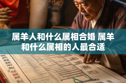属羊人和什么属相合婚 属羊和什么属相的人最合适