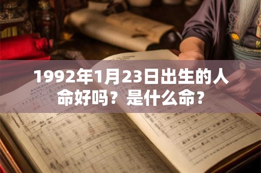 1992年1月23日出生的人命好吗？是什么命？