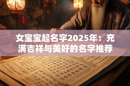 女宝宝起名字2025年：充满吉祥与美好的名字推荐