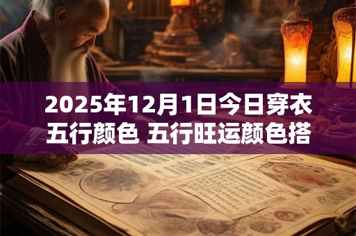 2025年12月1日今日穿衣五行颜色 五行旺运颜色搭配！