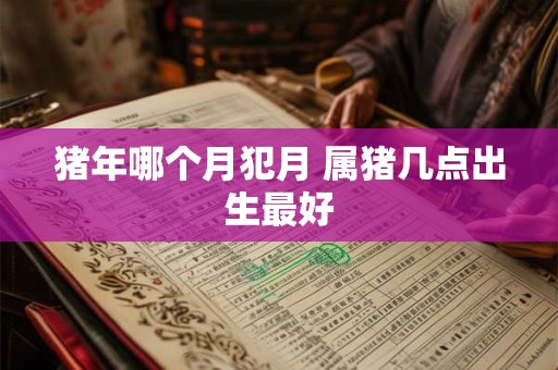 猪年哪个月犯月 属猪几点出生最好